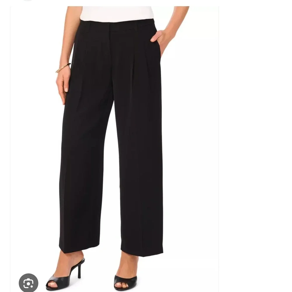 Vince Camuto Essentials Classic Navy Blue Stretch Dress Pants 16W 9299324 office